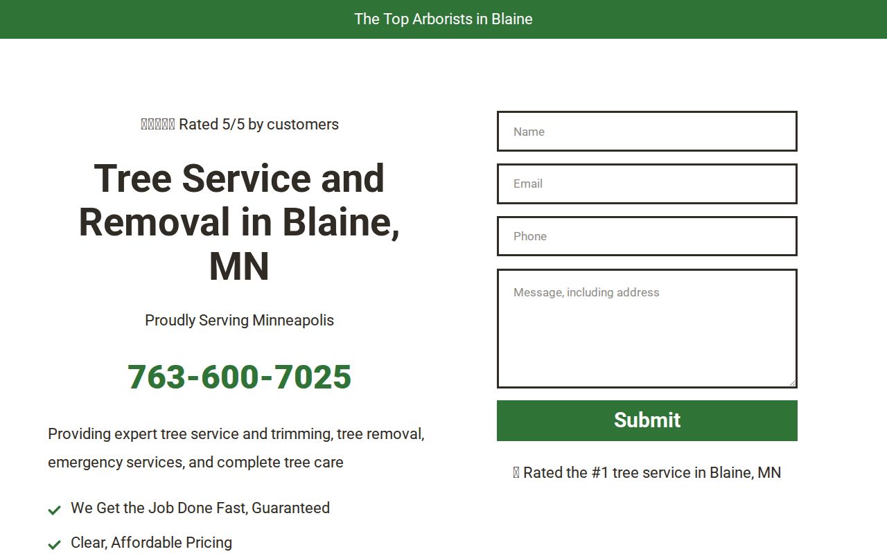 Blaine, Minnesota Tree Care Tree Service and Removal